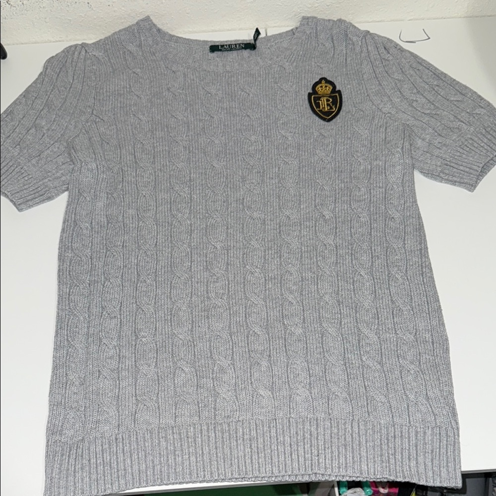 Gray Cable Knit Sweater